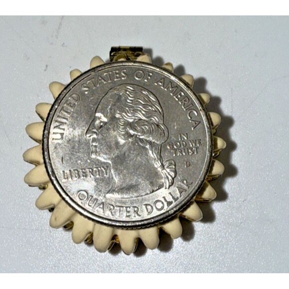 Vintage ART FORM Enamel Daisy/Floral Metal Jeweled Trinket Box - Picture 10 of 10